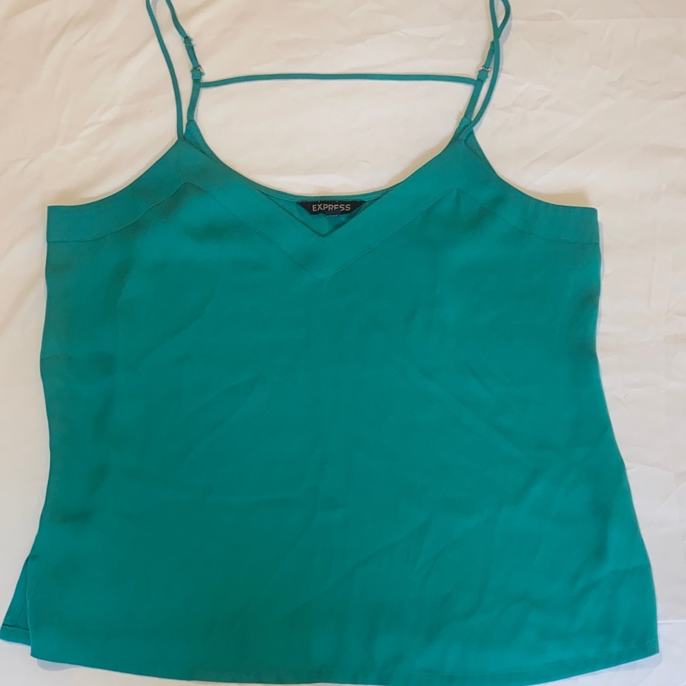 Express Silky Green Camisol Blouse Tank Medium